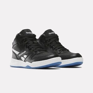 Reebok Kids Black and White Sneakers with Blue Sole